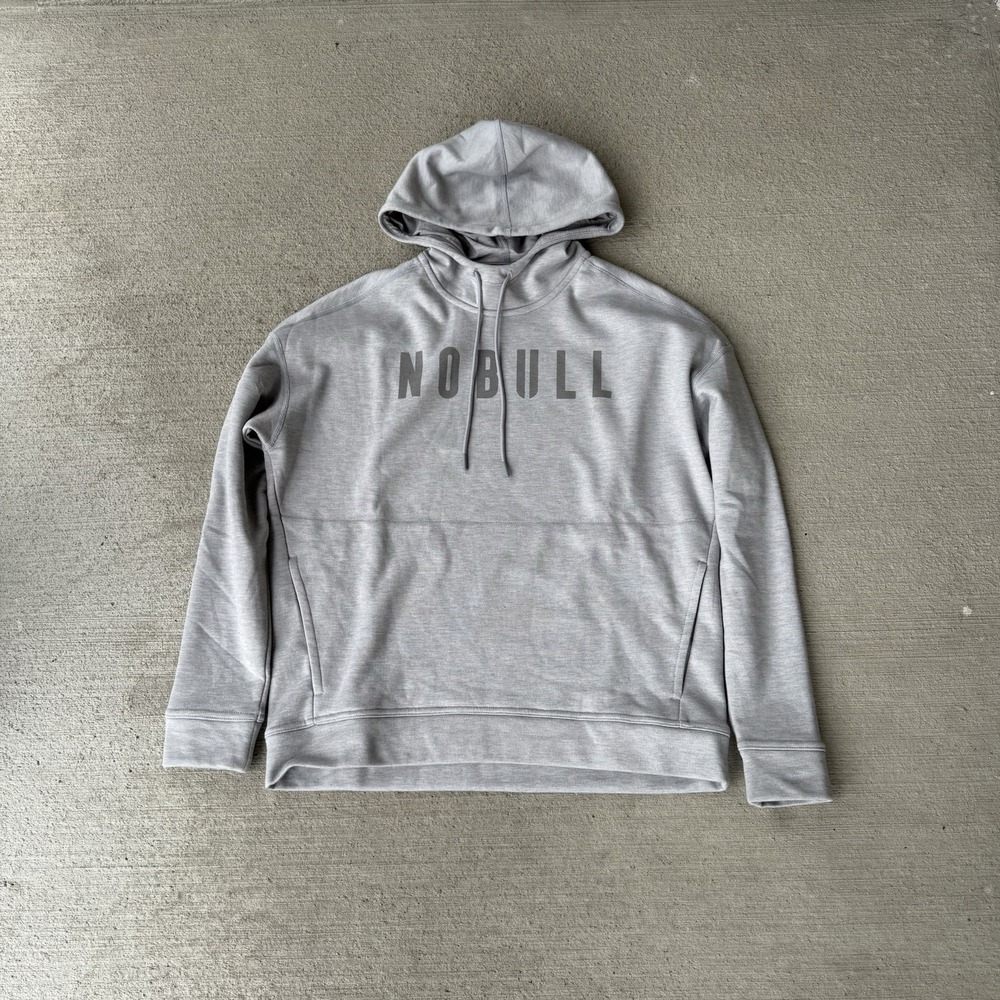 Men's‎ NOBULL Hoodie Heather Grey long sleeve pullover Size Small